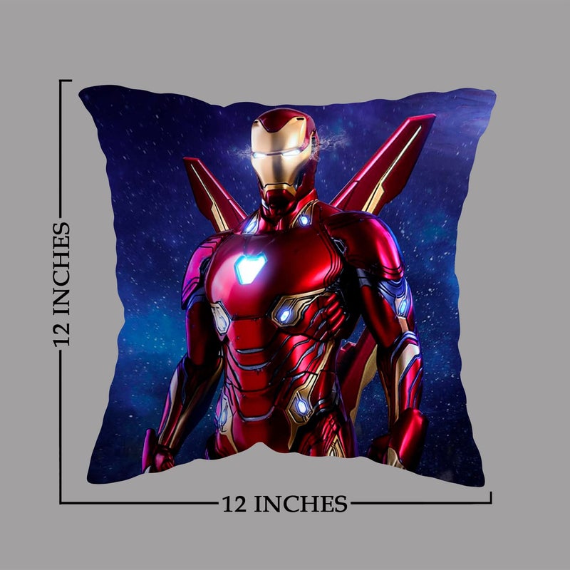 GiftoKing GiftoKing Iron Man Pillow for Kids Special GKIMC03 Multicolour Pack of 1 12x12 Inch  - Image 2