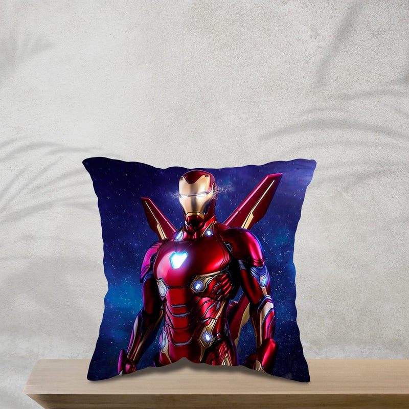 GiftoKing GiftoKing Iron Man Pillow for Kids Special GKIMC03 Multicolour Pack of 1 12x12 Inch  - Image 3