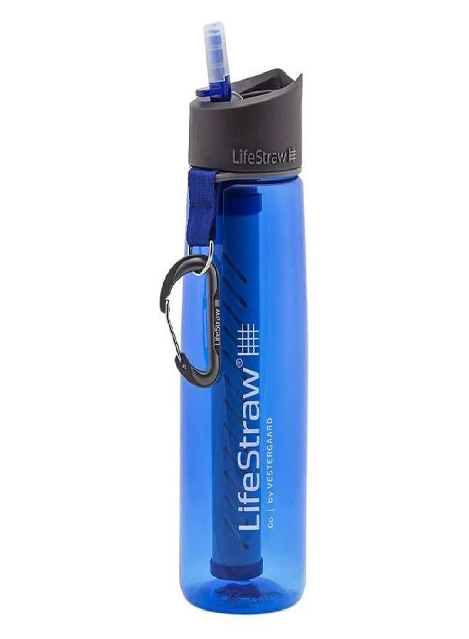 LifeStraw Go Water Filter Bottle With 2-Stage Integrated Filter Straw For Hiking, Backpacking, And Travel, Blue - Image 5