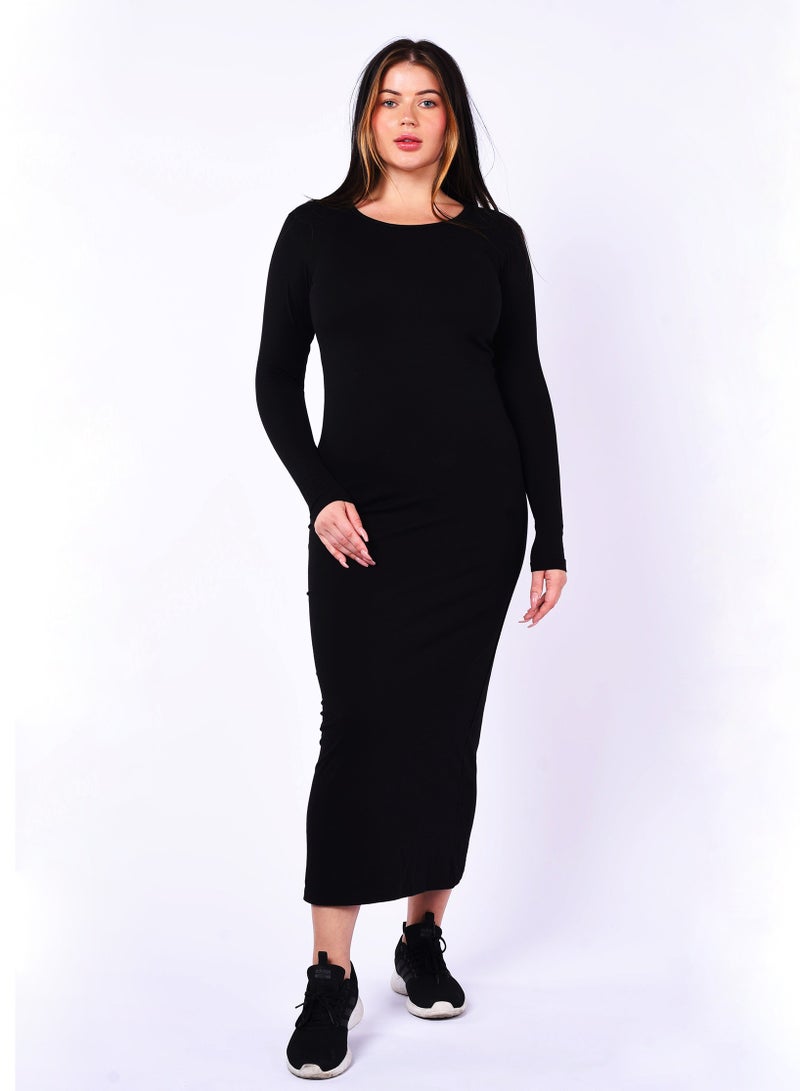 كومودو فستان طويل كم قطن مصري 100%