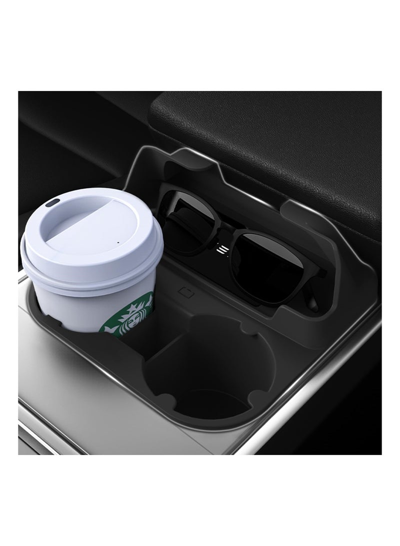 SYOSI Cup Holder for Model 3 Model Y 2021-2023,  2 in 1 Cup Holder Insert Tesla Accessories Center Console Cup Holder Tesla Interior Accessories Custom Fit Cup Holder Dual Purpose Cup Holder - Image 1