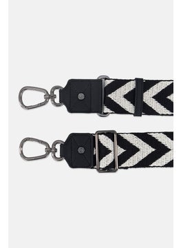 kipling Textured Bag Strap, Black/White  - Image 2