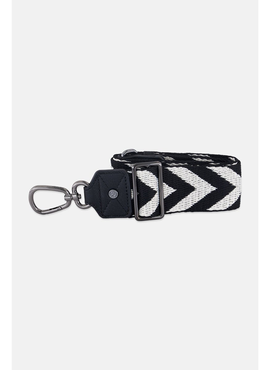 kipling Textured Bag Strap, Black/White  - Image 1