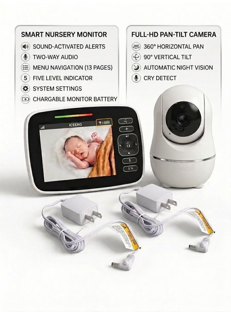 Exotic Smart Baby Monitor SM936E with Full HD Pan-Tilt Camera, Two-Way Audio, Night Vision - Image 2