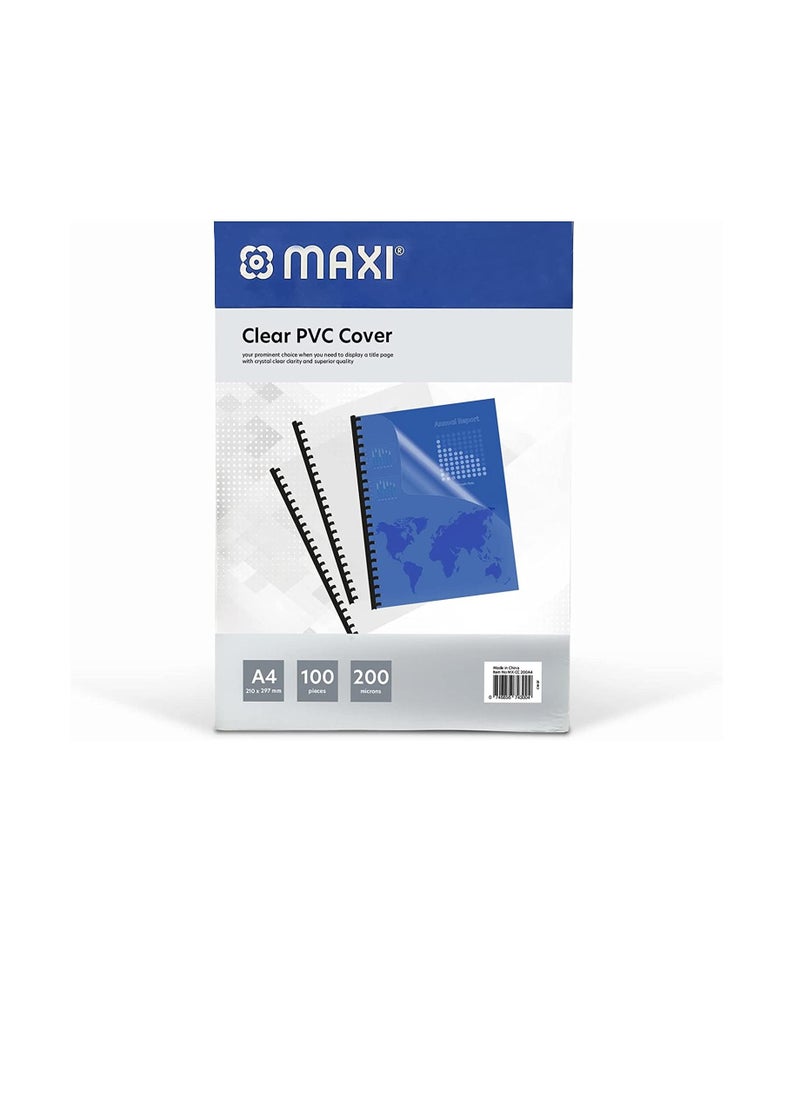 Maxi Maxi Clear Binding Cover A4 200Gsm Pack Of 100Pcs  - Image 2