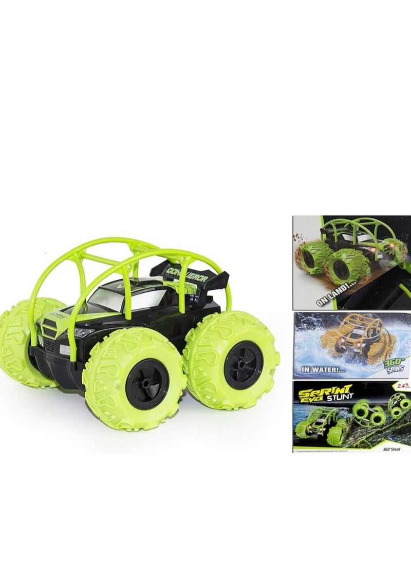 Remote control Racing Car, Sprini Eva Stunt Action 360 degree spins, RC car amphibious somersaults Sprint EVO