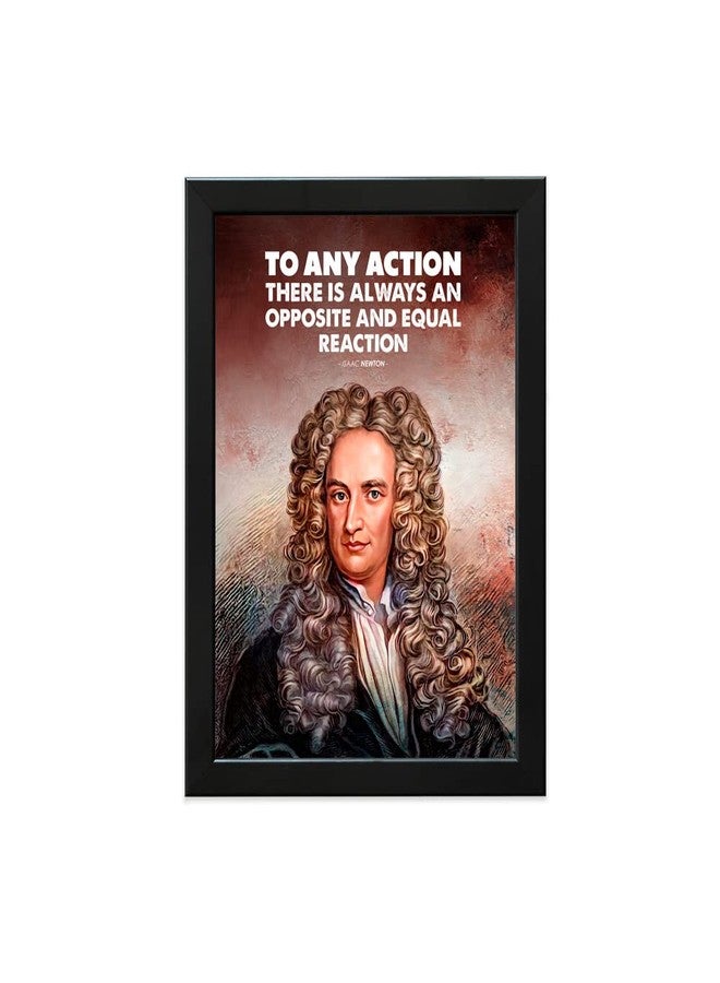 SWASUM Isaac Newton (Mathematician) Inspirational and Motivational Quote Wall Poster with Frame, (WF-46), Wall Décor (10.5X13.5, INCH), Framed, Pack of 01 - Image 1