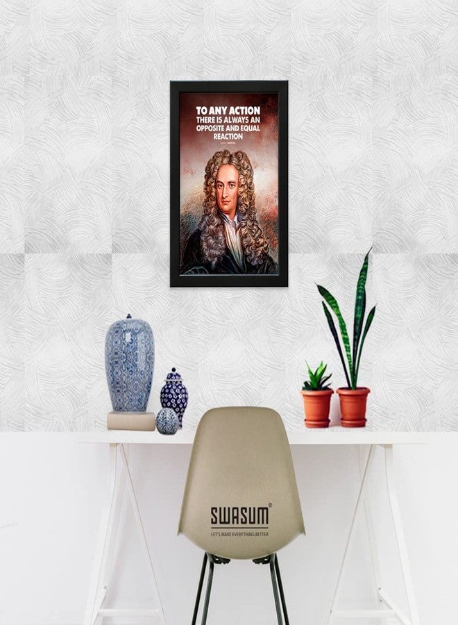 SWASUM Isaac Newton (Mathematician) Inspirational and Motivational Quote Wall Poster with Frame, (WF-46), Wall Décor (10.5X13.5, INCH), Framed, Pack of 01 - Image 2