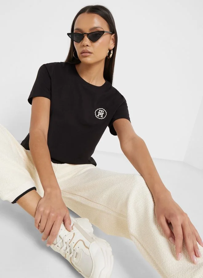 TOMMY HILFIGER Crew Neck Logo Printed T-Shirt