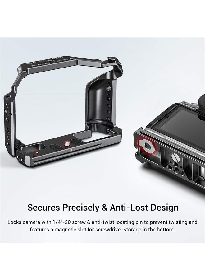 SmallRig X-T4 Camera Cage for FUJIFILM X-T4, Aluminum Alloy Cage with NATO Rail and Cold Shoe Mount for Microphone and Light CCF2808 - Image 1