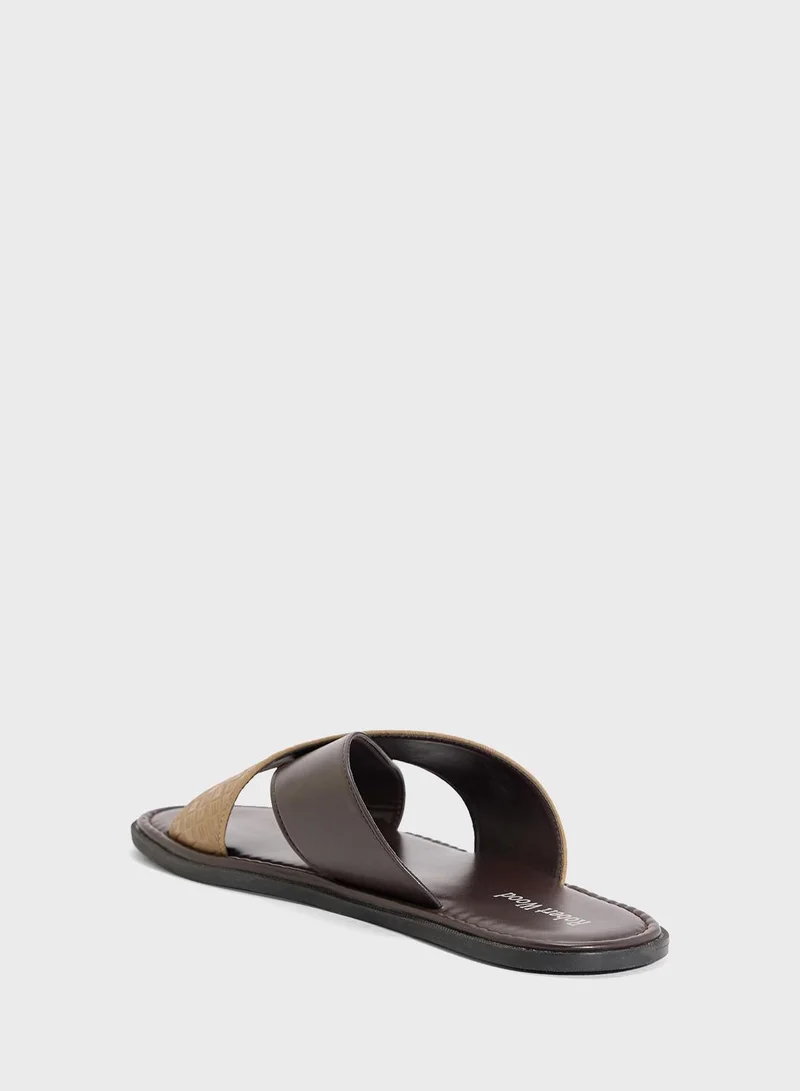 Robert Wood Cross Strap Sandals