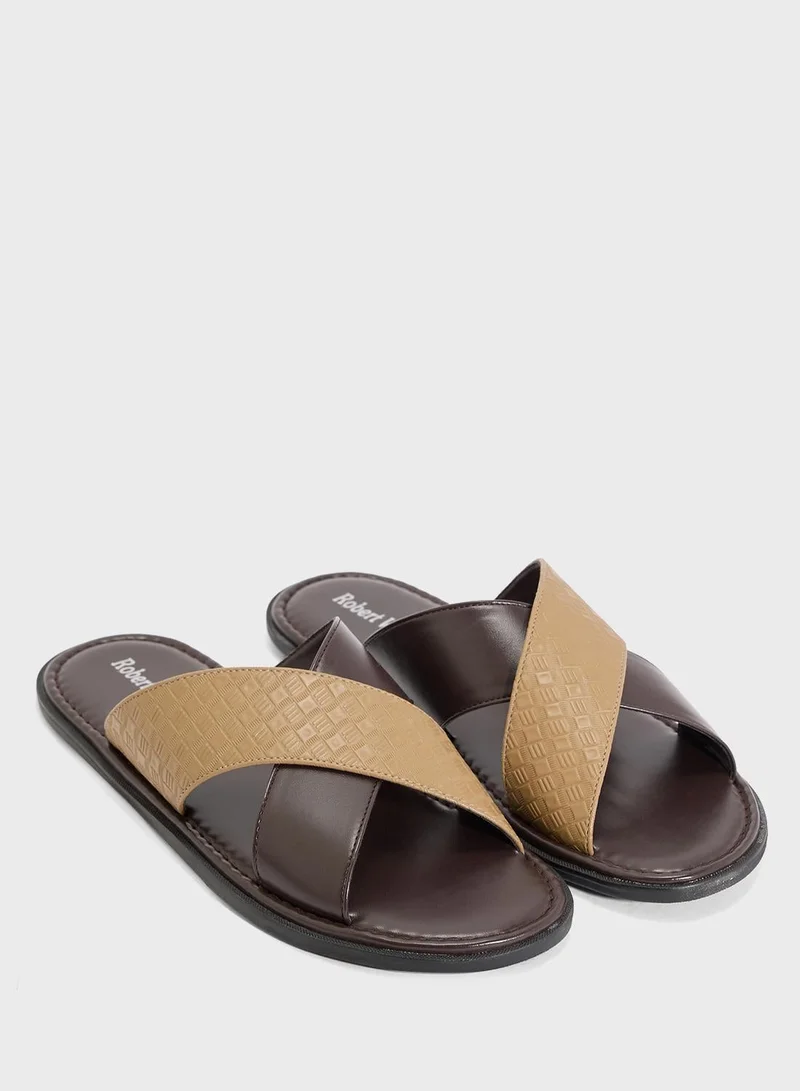 Robert Wood Cross Strap Sandals