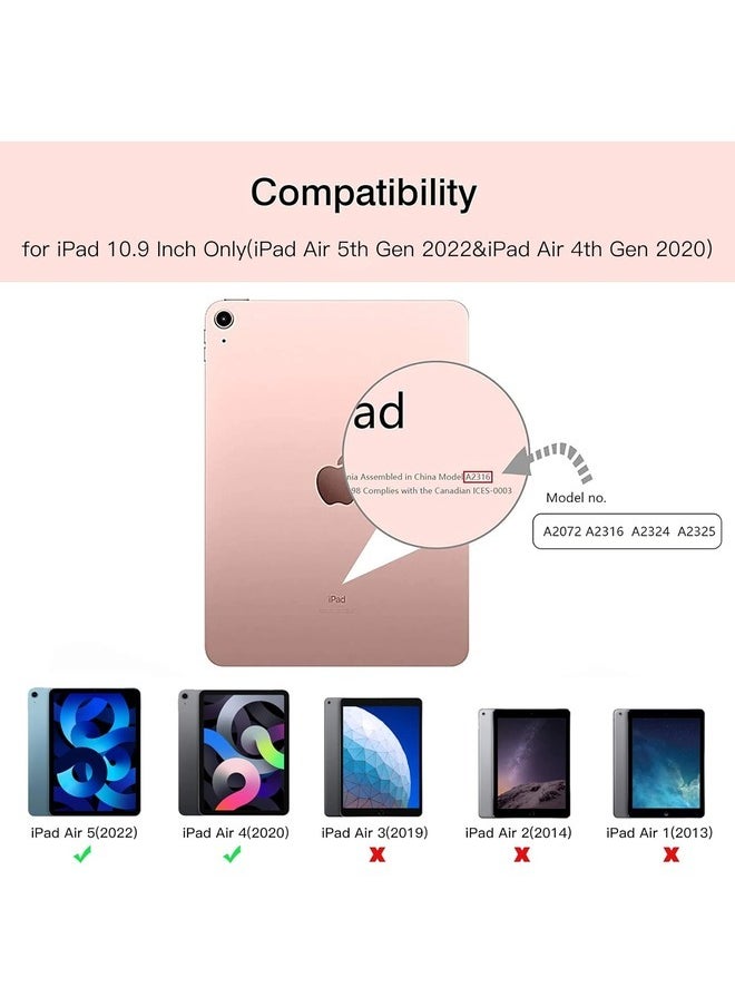 vesus Stylish Rose Pink Slim Trifold Case for iPad Air (13-Inch, M2 2024) & iPad Pro 12.9-Inch (Gen 4/5/6) with Pencil Holder - Image 2