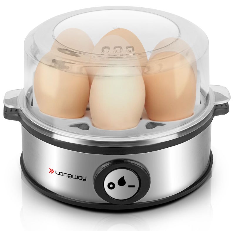 Longway Champ 360 Watt Stainless Steel Egg Boiler/Cooker for Steaming, Cooking & Boiling 3 Boiling Modes Soft, Medium, Hard (7 Eggs, Silver) - Image 5