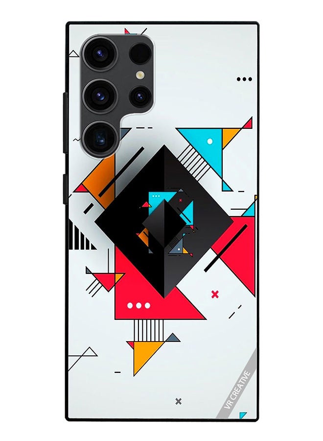 VR CREATIVE Protective Case Cover For Samsung Galaxy S23 Ultra 5G Geometric Abstract Design Multicolour - Image 1