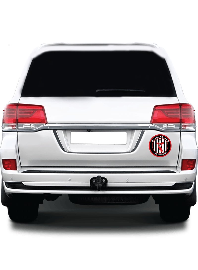 Al Jazira Club Abu Dhabi Car Sticker, Red, Black and White, Glossy Finish, 10x10 cm, Single Use Vinyl Decal - Image 2