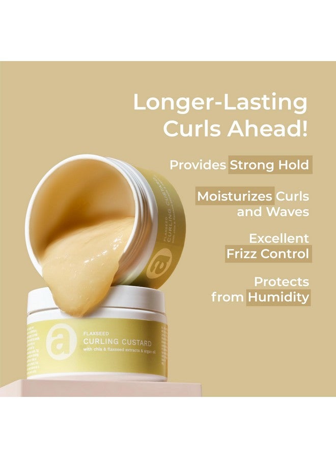 Ashba Botanics Flaxseed Curling Custard For Wavy, Curly, Frizzy & Coily Hair | Argan, Avacado Oil, Shea Butter | Provides Moisture, Controls Frizz, Strong Hold | Phthalates & Parabens Free (Gm, 50) - Image 3