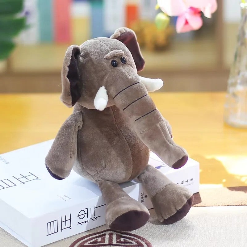 Y&D Super Soft Plush Forest Animals Toys – Stuffed Animal Toys Lion, Elephant, Giraffe, Monkey & Tiger – PP Cotton Filled Jungle Wildlife Figures for Kids - Image 1