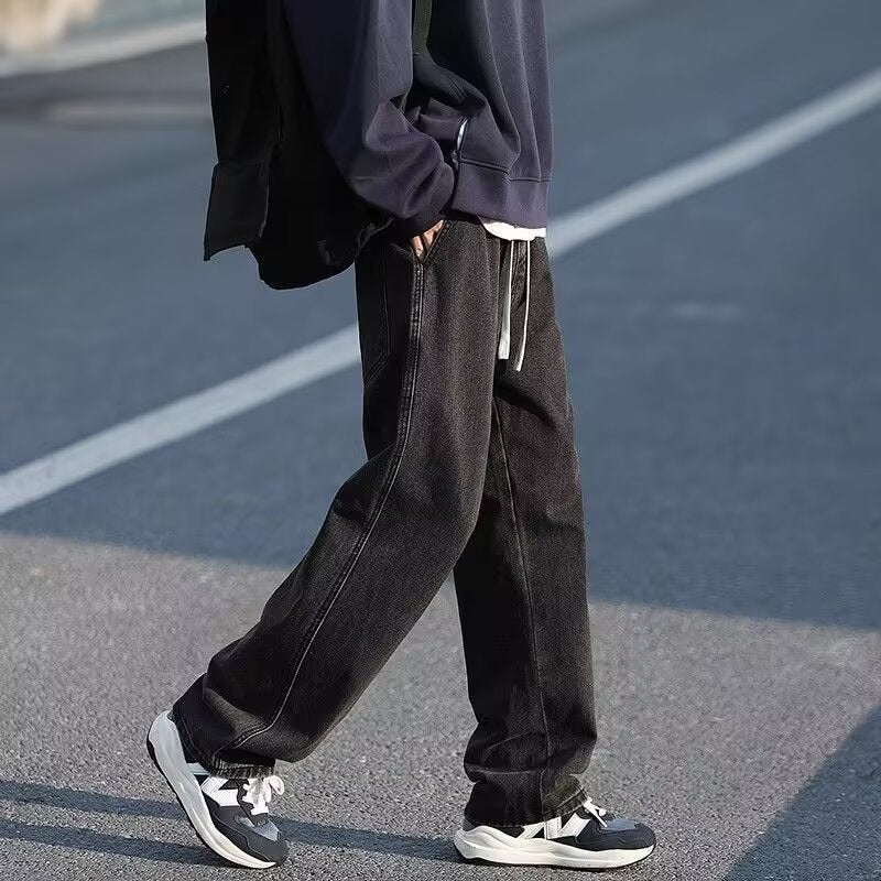 2024 New Denim Cargo Pants for Men light blue - Image 2