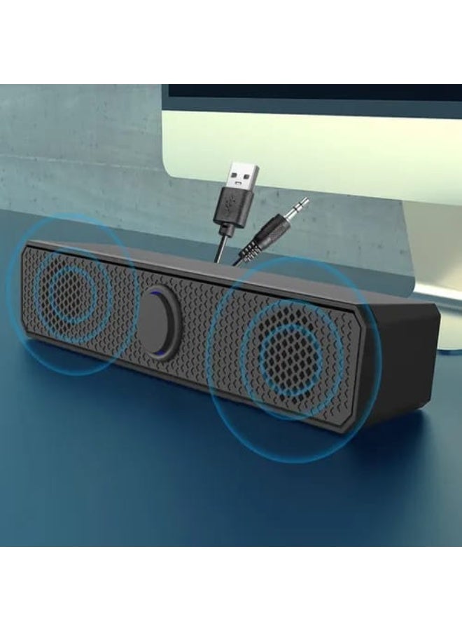 USB Soundbar Speaker – Stereo Bar Speaker for Desktop PC & Laptop with Clear Sound - Image 2