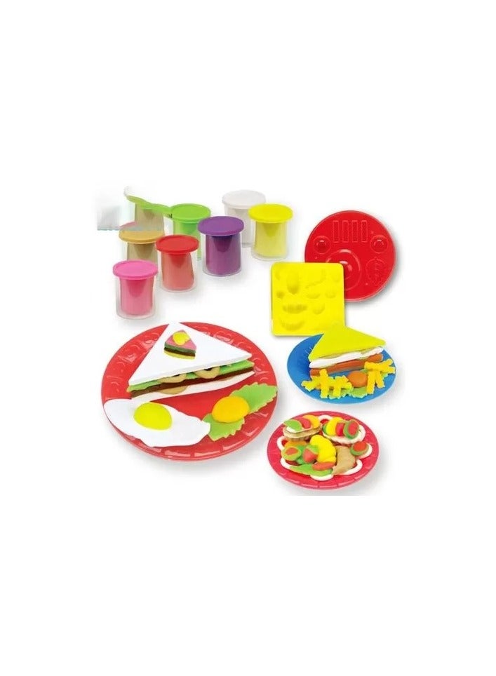 Toast molding toy for making toast, sandwiches, croissants, eggs, pickles, vegetables and fruits. High-quality clay features mixable colors to create many new colors  - Image 5