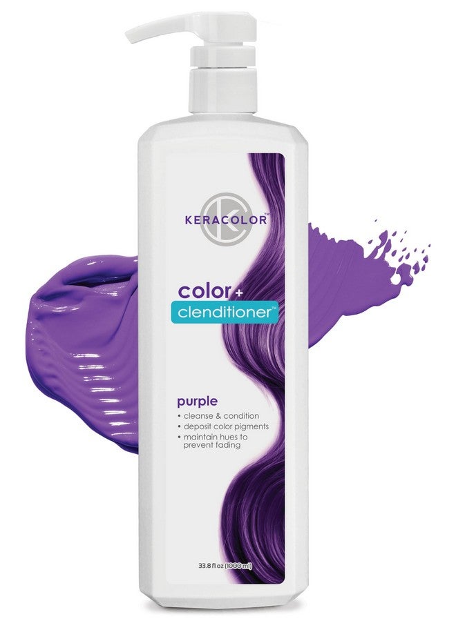 KERACOLOR Keracolor Clenditioner PURPLE Hair Dye - Semi Permanent Hair Color Depositing Conditioner, Cruelty-free, 33.8 Fl. Oz. - Image 1