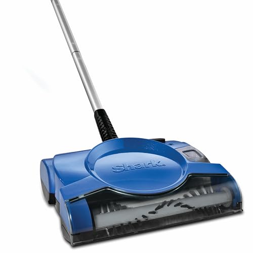 Shark Rechargeable Floor Sweeper, Motorized Brushroll, Compact Swivel Design, Easy-Empty Dust Cup, 10" Cleaning Path, Powerful Debris, Dust & Pet Hair Pickup, for All Floor Types, Blue, V2700Z - Image 1