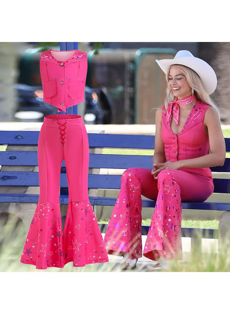 عام 1 مجموعة باربي الطرف مجموعة ، فتاة ترتدي قبعة رعاة البقر ، وشاح ، أفضل هدية للأطفال اليوم - Image 3