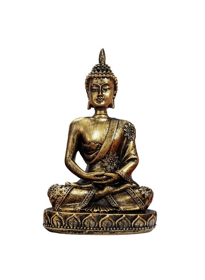 HYFAN Mini Small Meditation Buddha Statue Harmonious Yoga Figurine Collectible Craft Feng Shui Sculpture Decor for Home Office Shelf Desktop (Bronze 4) - Image 1