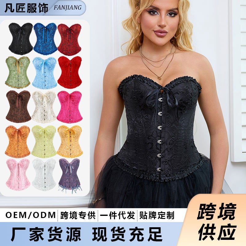 Hot-selling corset can be worn outside Internet-famous popular chest-supporting abdominal palace corset back lace-up body-shaping garment - Image 2
