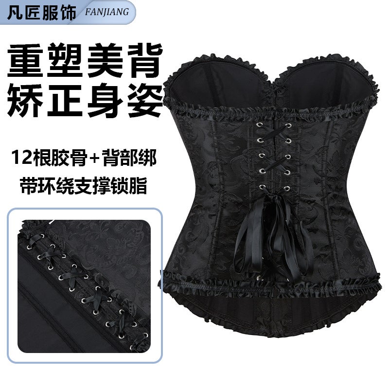 Hot-selling corset can be worn outside Internet-famous popular chest-supporting abdominal palace corset back lace-up body-shaping garment - Image 4