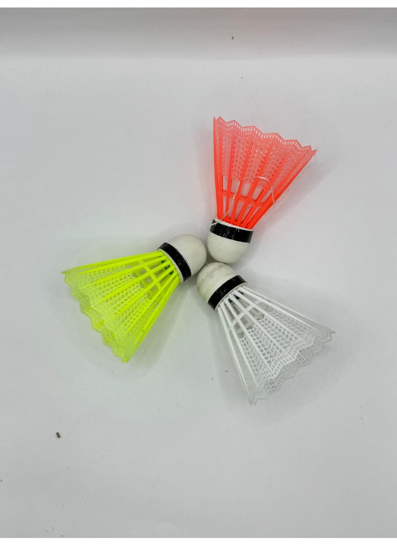 Generic 6 Pcs Plastic Badminton Shuttlecocks – Durable and Stable Birdie Balls for Indoor & Outdoor Sport Training – Lightweight, High-Speed Flight Badminton Set for Beginners, Kids, and Recreational Play  - Image 3