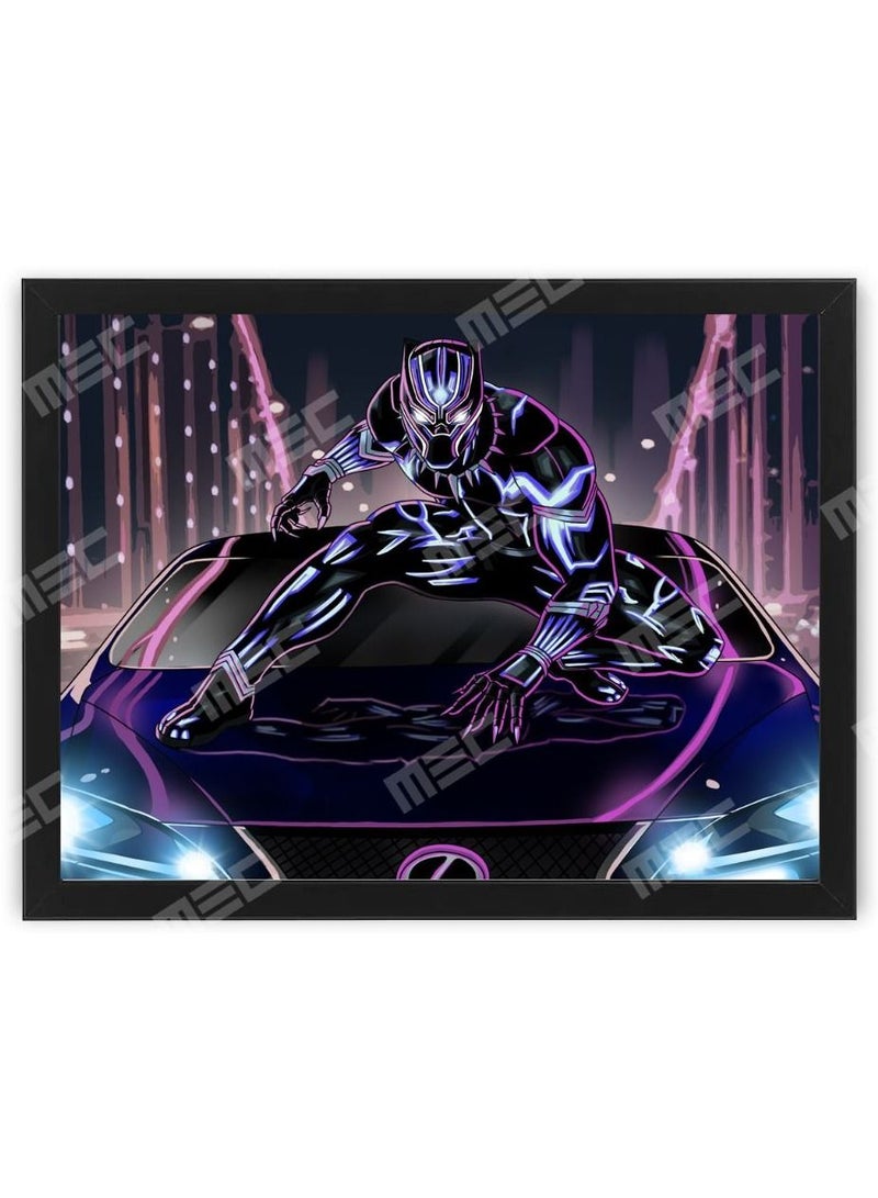 إم إي سي إطار ملصق بتصميم النمر الأسود مقاس 21x30 - Image 1