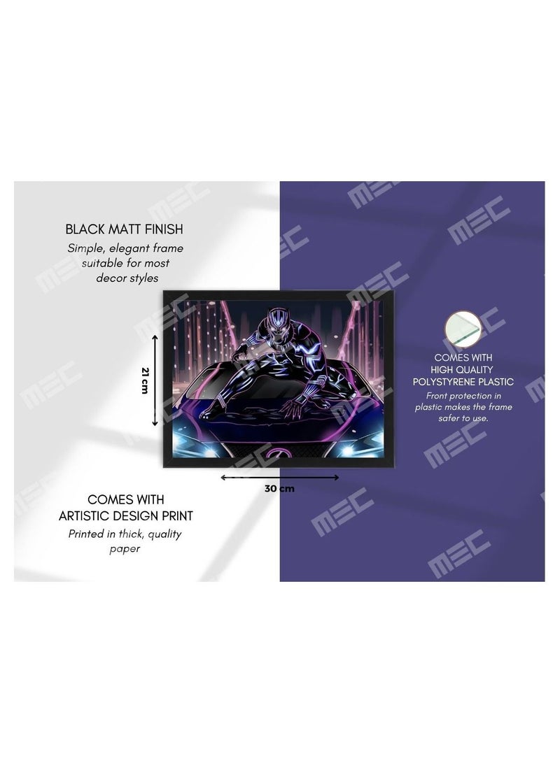 إم إي سي إطار ملصق بتصميم النمر الأسود مقاس 21x30 - Image 3