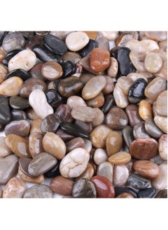 Generic 10 Pounds (4.5 KG) River Rocks Pebbles 1-2 Inches Garden Outdoor Decorative Stones Natural Polished Mixed Colour Stones  - Image 3