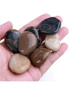 Generic 10 Pounds (4.5 KG) River Rocks Pebbles 1-2 Inches Garden Outdoor Decorative Stones Natural Polished Mixed Colour Stones  - Image 4