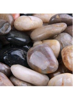 Generic 10 Pounds (4.5 KG) River Rocks Pebbles 1-2 Inches Garden Outdoor Decorative Stones Natural Polished Mixed Colour Stones  - Image 5
