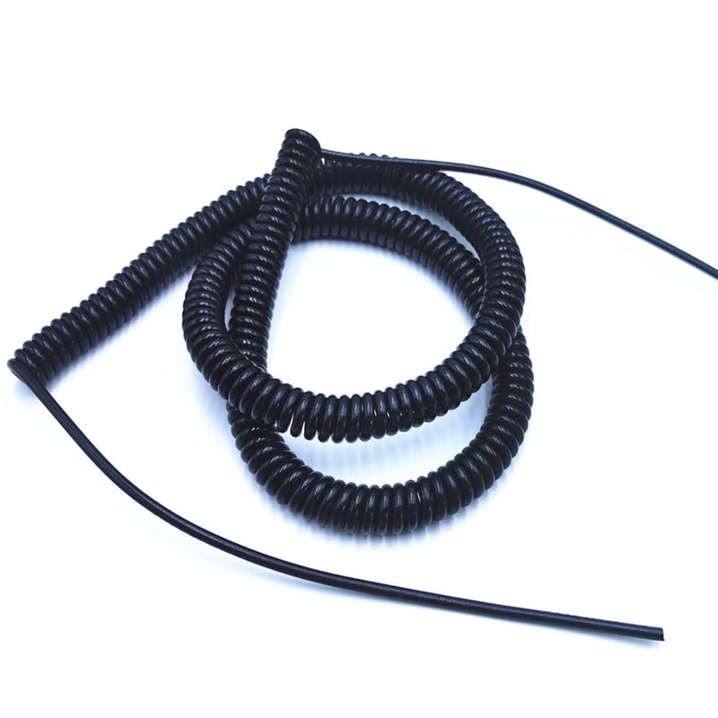 Spiral Cable, Spring Spiral Cable 2.5 M 7. Black Power Cord Expandable Wire, and 6 Core 8 24AWG 20AWG - Image 2
