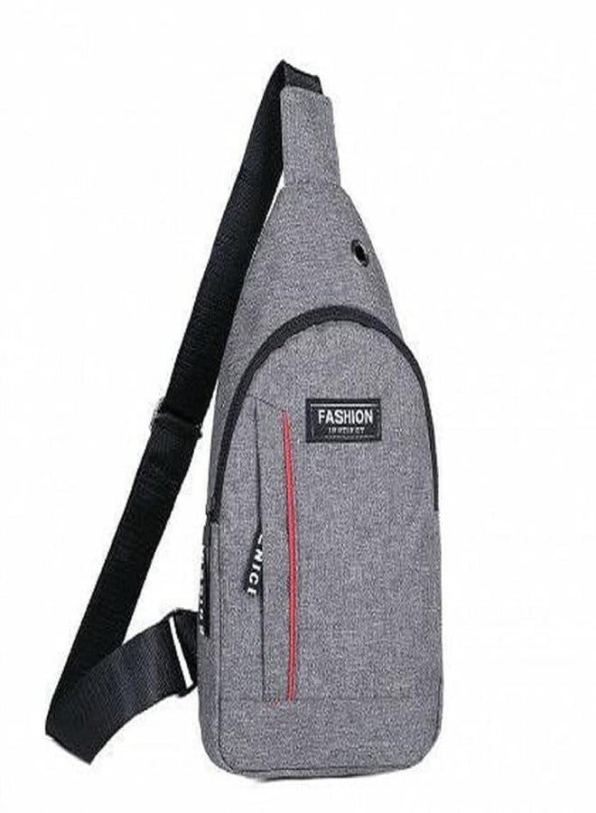 Careflection Casual Sling Backpack, Grey Crossbody Chest Bag, Lightweight Tactical Messenger Bag for Men Women, Outdoor Hiking Cycling Daypack Multicolor - Image 1