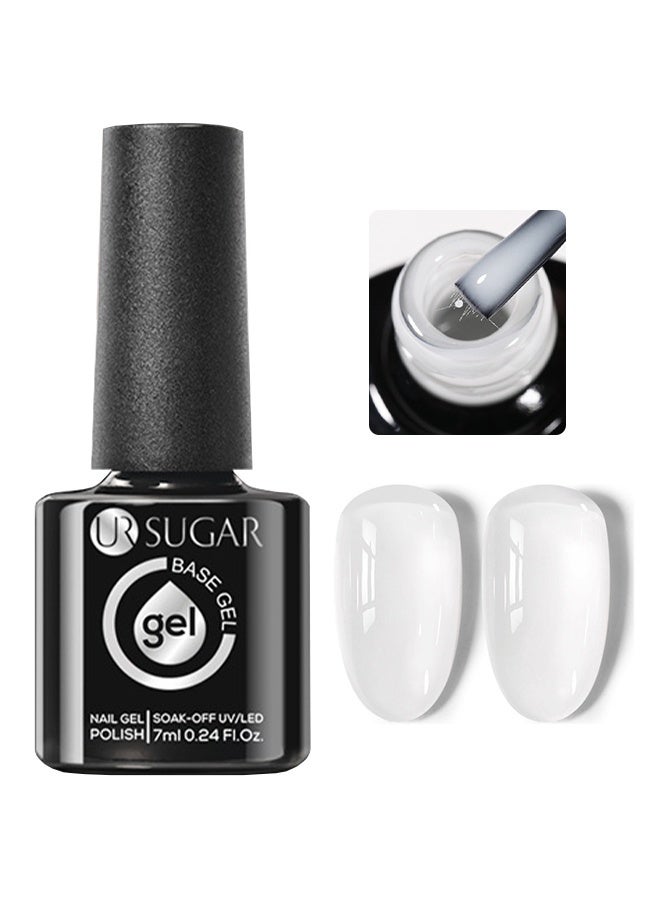 UR SUGAR Base Gel, Nail Gel Polish, Milky Fiber Glass Rubber Base Gel Nail Polish for Repair Broken Nails StrengthenerGel Base Coat Brush On Building Gel - Image 1