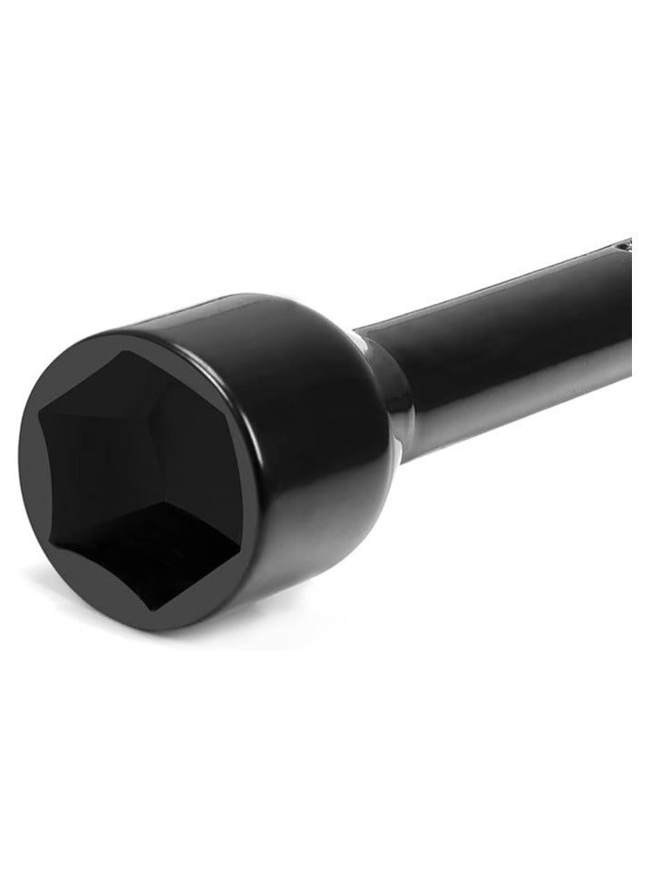 وايزأب مفتاح ربط العجلات WISEUP رباعي الاتجاهات، أدوات سيارات شديدة التحمل، مفتاح ربط سريع، مفتاح ربط صدمي 18 بوصة - Image 3