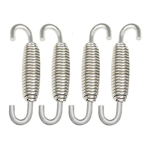 AICARS Motorcycle Springs: Stainless Steel Muffler Pipe Springs with Hooks, 58mm for Motorcycle Scooter Snowmobile ATV(4 Pack) - Image 1
