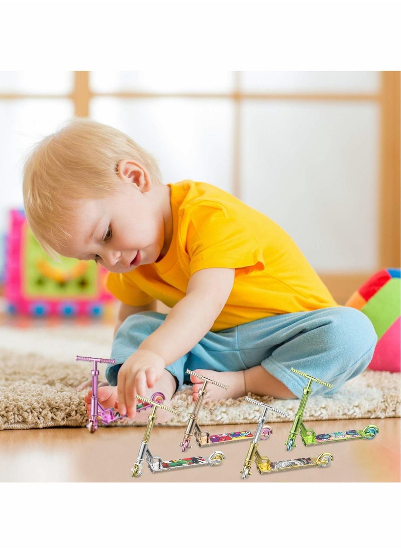 SYOSI - 6 Pieces Finger Scooters Multi Colored Mini Toys Tiny Boards with Removable Wheels Fingertip Movement Party Favors Toy Swing Board for Training Birthday Present - Image 1
