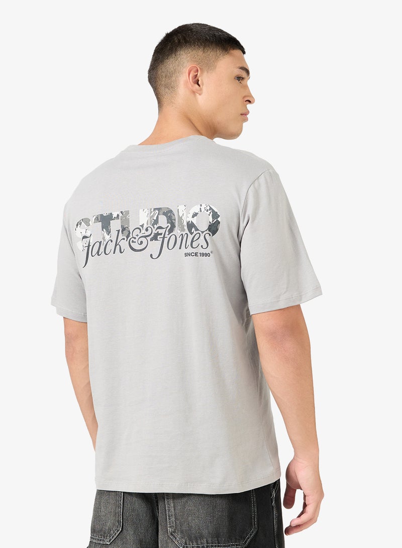 JACK & JONES Text Print Regular Fit T-Shirt - Image 1