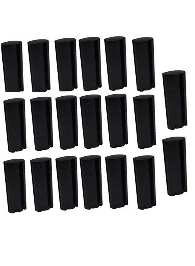 erioctry 4.5G 0.15Oz Empty Refillable Plastic Diy Lipstick Lip Balm Lip Gloss Tubes Holder Containers Oval Deodorant Crayon Tube Pipe Bottle Case (50Pcs Black) - Image 1