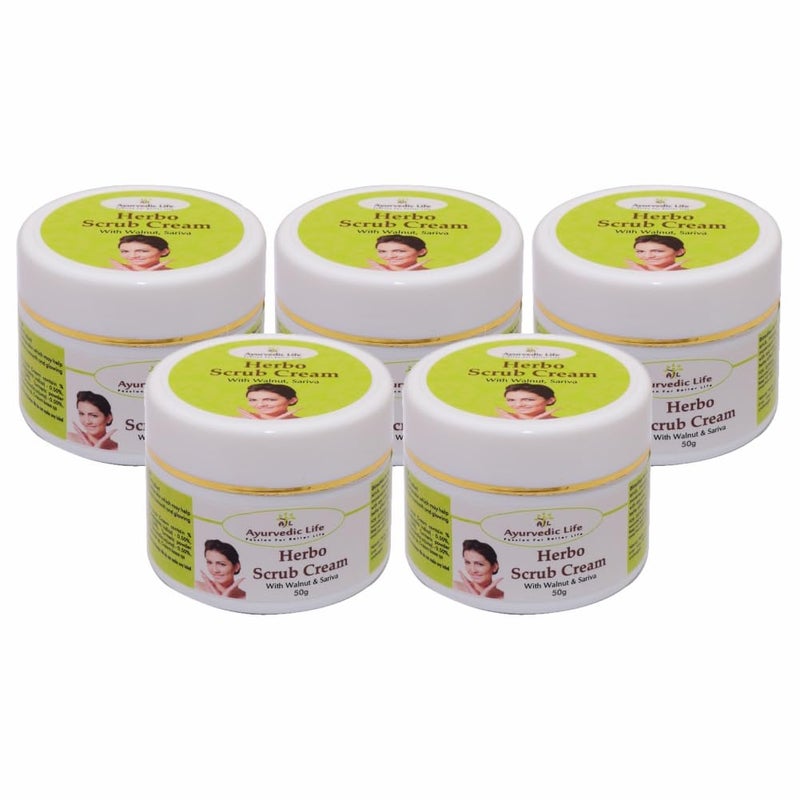 AL Ayurvedic Life Herbo Scrub Cream 50g Pack of 5 - Image 1