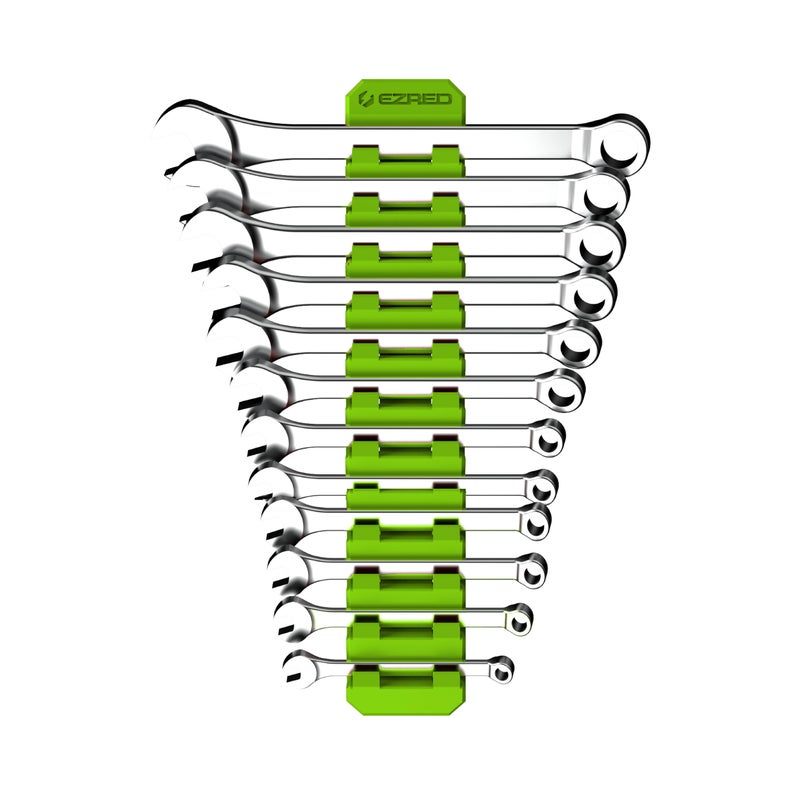 E-Z Red EZRED FWR12G Magnetic Flexible 12 Slot Wrench Rack Holder NonMarring Slim Design Storage Organization - Image 2