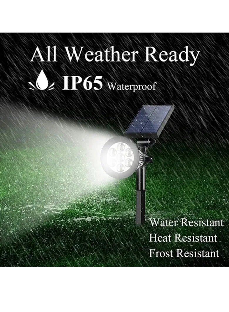 AROAQ Outdoor Solar Spotlight, IP65 Waterproof Adjustable 7 LED Lamp Solar Spotlight, Portable And Convenient Landscape Wall Light, Long Range Illumination Garden Light For Wall Ground Flag, (Multicolour) - Image 3
