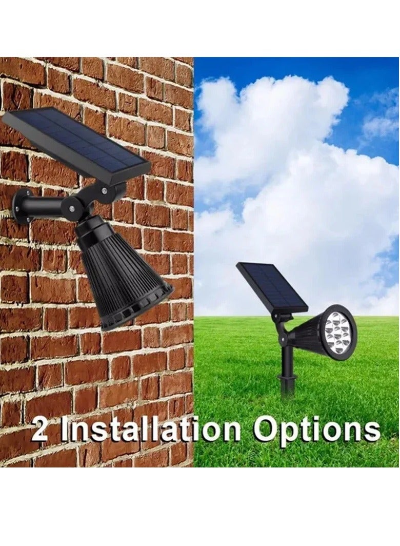 AROAQ Outdoor Solar Spotlight, IP65 Waterproof Adjustable 7 LED Lamp Solar Spotlight, Portable And Convenient Landscape Wall Light, Long Range Illumination Garden Light For Wall Ground Flag, (Multicolour) - Image 2