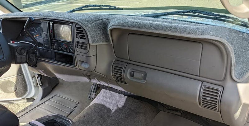 AKMOTOR Dash Cover Mat Custom for 1997-2000 Chevrolet Silverado/GMC Sierra C1500 C2500 C3500 K1500 K2500 K3500,1997-1999 GMC Yukon/Chevy Tahoe Suburban,Dashboard Pad(Dark Gray) Y57 - Image 1